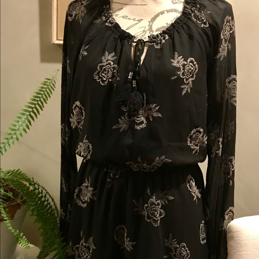 Black Rose Boho Dress